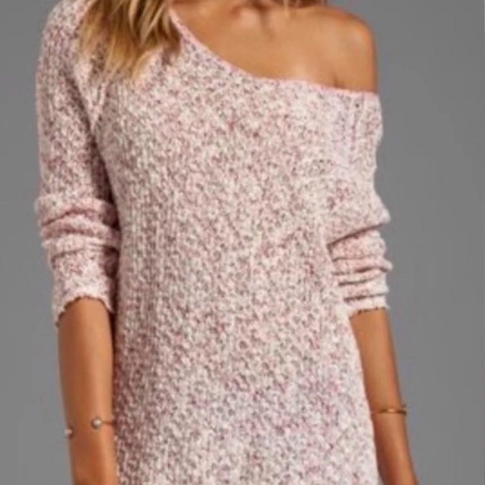 Free People Pink Boho Sweater Size XS